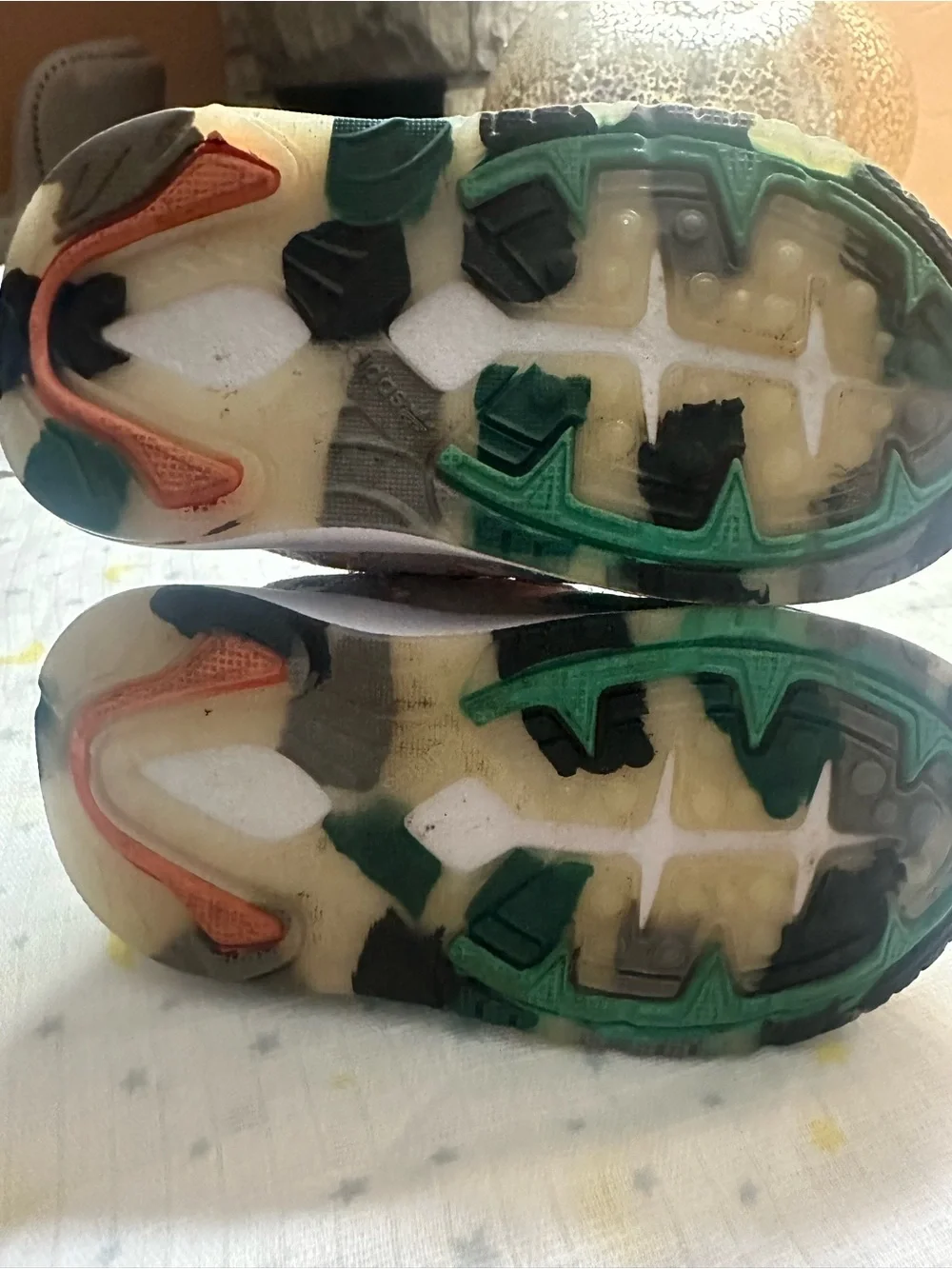 adidas Kids Green, Gray & Orange Athletic Sneakers